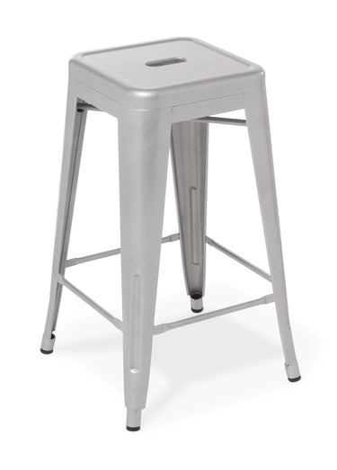 Industry Kitchen Stool - Silver at Online8 Furniture Auckland NZ