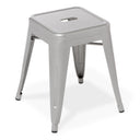 Industry Low Stool - Silver at Online8 Furniture Auckland NZ
