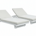 Infinity Sun Lounger - Grey & White at Online8 Furniture Auckland NZ