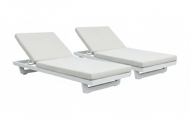 Infinity Sun Lounger - Grey & White at Online8 Furniture Auckland NZ