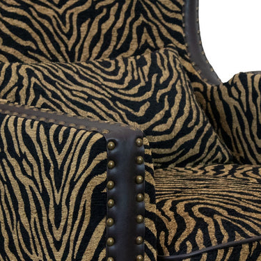 Instinct Armchair with Ottoman - Zebra Print at Online8 Furniture Auckland NZ