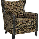 Instinct Armchair with Ottoman - Zebra Print at Online8 Furniture Auckland NZ