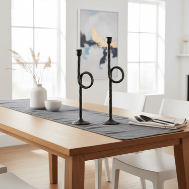 Iron Candle Holder - Set/2 at Online8 Furniture Auckland NZ