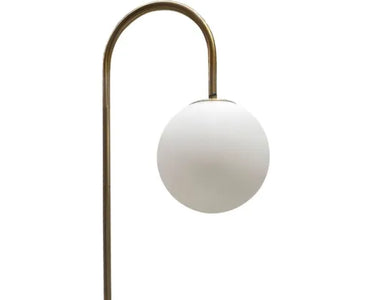 Iron & Marble Arched Floor Lamp with Table – Gold at Online8 Furniture Auckland NZ
