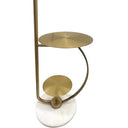 Iron & Marble Arched Floor Lamp with Table – Gold at Online8 Furniture Auckland NZ