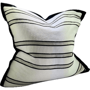 Jacquard Cushion Cover - Black & White at Online8 Furniture Auckland NZ