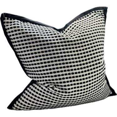 Jacquard Cushion Cover - Black & White at Online8 Furniture Auckland NZ