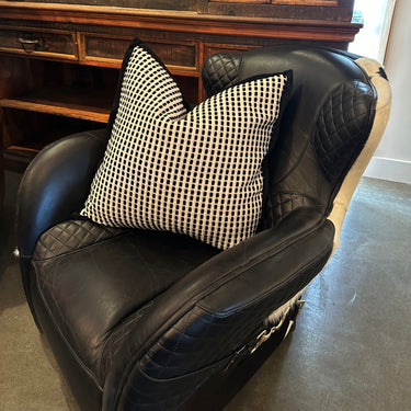 Jacquard Cushion Cover - Black & White at Online8 Furniture Auckland NZ
