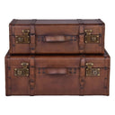 Jaipur Set Of Leather Trunks at Online8 Furniture Auckland NZ