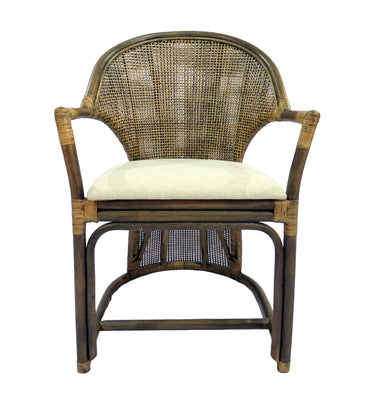 Jimbaran Armchair - Antique Brown & Black wash at Online8 Furniture Auckland NZ