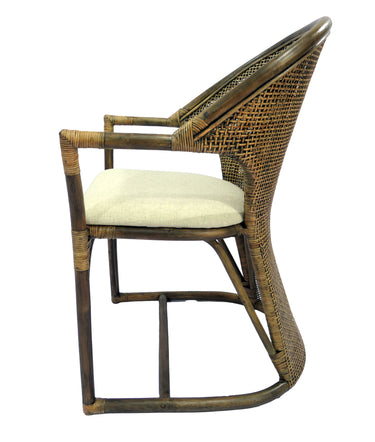 Jimbaran Armchair - Antique Brown & Black wash at Online8 Furniture Auckland NZ