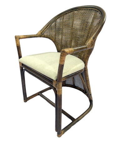 Jimbaran Armchair - Antique Brown & Black wash at Online8 Furniture Auckland NZ