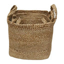 Jute Basket set/3 Square Natural at Online8 Furniture Auckland NZ