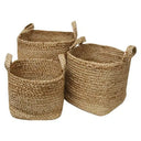 Jute Basket set/3 Square Natural at Online8 Furniture Auckland NZ