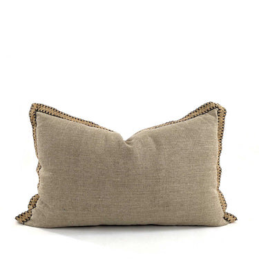 Jute Flange Cushion Cover - Natural at Online8 Furniture Auckland NZ