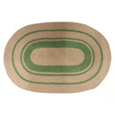 Jute Oval Door Mat - Natural/Green at Online8 Furniture Auckland NZ