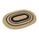 Jute Oval Placemat - Black + Natural at Online8 Furniture Auckland NZ