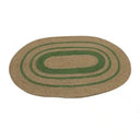 Jute Oval Placemat - Natural/Green at Online8 Furniture Auckland NZ
