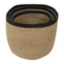 Jute set/3 Patil Baskets - Natural at Online8 Furniture Auckland NZ