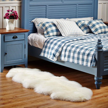Kaikoura Long Wool Double NZ Sheepskin Rug - Ivory at Online8 Furniture Auckland NZ