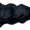 Kaikoura Long Wool Single NZ Sheepskin Rug - Black at Online8 Furniture Auckland NZ