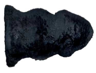 Kaikoura Long Wool Single NZ Sheepskin Rug - Black at Online8 Furniture Auckland NZ