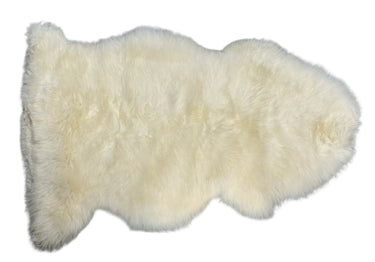 Kaikoura Long Wool Single NZ Sheepskin Rug - Ivory at Online8 Furniture Auckland NZ