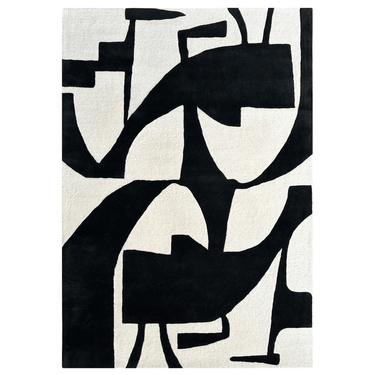 Kalu Black/White Rug at Online8 Furniture Auckland NZ