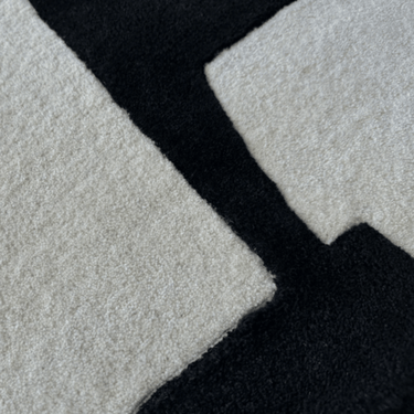Kalu Black/White Rug at Online8 Furniture Auckland NZ