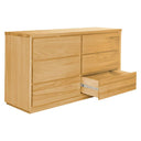 Kansas 6 Drawers Dresser - Natural at Online8 Furniture Auckland NZ
