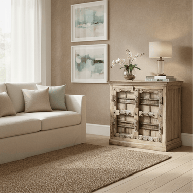Kathua Two Door Console Table at Online8 Furniture Auckland NZ