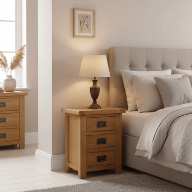 Kensington 3 Drawer Bedside Table at Online8 Furniture Auckland NZ