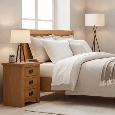 Kensington 3 Drawer Bedside Table at Online8 Furniture Auckland NZ