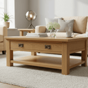 Kensington Oak Coffee Table with One Drawer at Online8 Furniture Auckland NZ