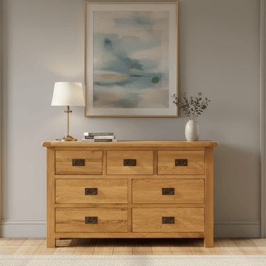 Kensington Oak Dressing Table with Mirror at Online8 Furniture Auckland NZ