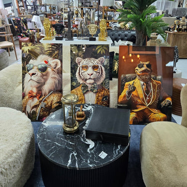 King Lion Framed Canvas Wall Art at Online8 Furniture Auckland NZ