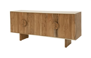 Koh 4 Door Sideboard - Natural at Online8 Furniture Auckland NZ