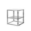 KRISTINA DAM Foldable Side Table - Stainless Steel at Online8 Furniture Auckland NZ