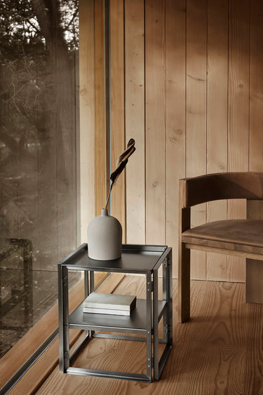 KRISTINA DAM Foldable Side Table - Stainless Steel at Online8 Furniture Auckland NZ