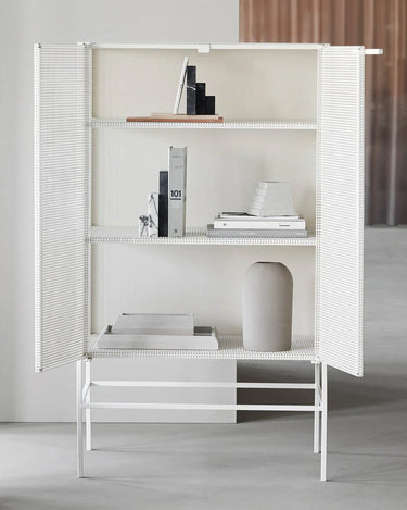 KRISTINA DAM Grid Cabinet - Beige Steel at Online8 Furniture Auckland NZ