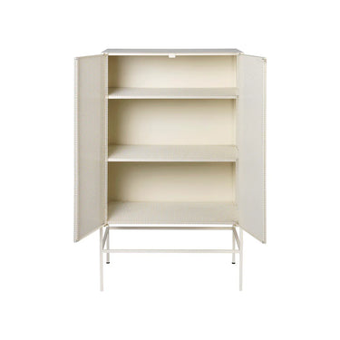 KRISTINA DAM Grid Cabinet - Beige Steel at Online8 Furniture Auckland NZ