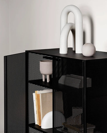 KRISTINA DAM Grid Cabinet - Black Steel at Online8 Furniture Auckland NZ