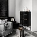 KRISTINA DAM Grid Cabinet - Black Steel at Online8 Furniture Auckland NZ