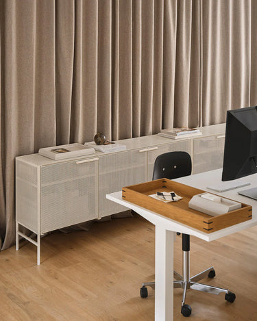 KRISTINA DAM Grid Sideboard - Beige Steel at Online8 Furniture Auckland NZ