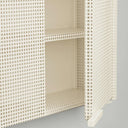 KRISTINA DAM Grid Wall Cabinet - Beige Steel at Online8 Furniture Auckland NZ