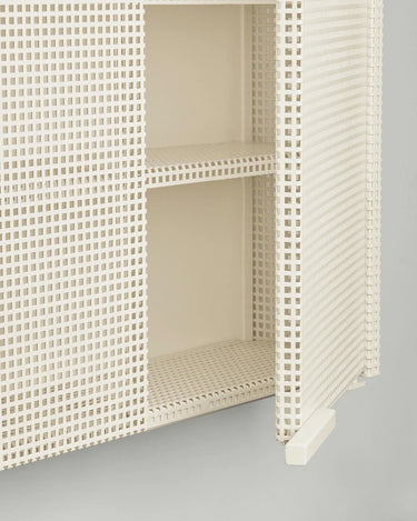 KRISTINA DAM Grid Wall Cabinet - Beige Steel at Online8 Furniture Auckland NZ