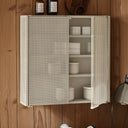 KRISTINA DAM Grid Wall Cabinet - Beige Steel at Online8 Furniture Auckland NZ