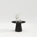 Kuka Round Coffee Table 60cm - Black Oak with dark wood veneer and visible grain