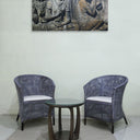 Kuta Armchair - Black/Grey W=wash & Oatmeal at Online8 Furniture Auckland NZ