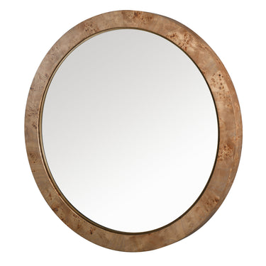 La Pastiche Havana Burl Framed Round Wall Mirror at Online8 Furniture Auckland NZ